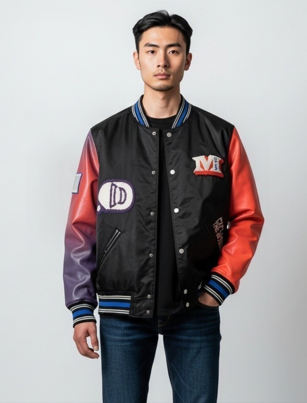 ZARA Exploring The Absence Never Break Varsity Bomber Jacket Size Small Mens